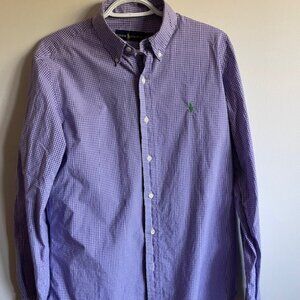 Polo by Ralph Lauren (men's size M) Purple and white shirt